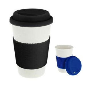 MUG CERÁMICO CON FUNDA DE CILICONA